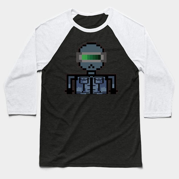 Bored Robo Punk#6 Baseball T-Shirt by JeanPixel